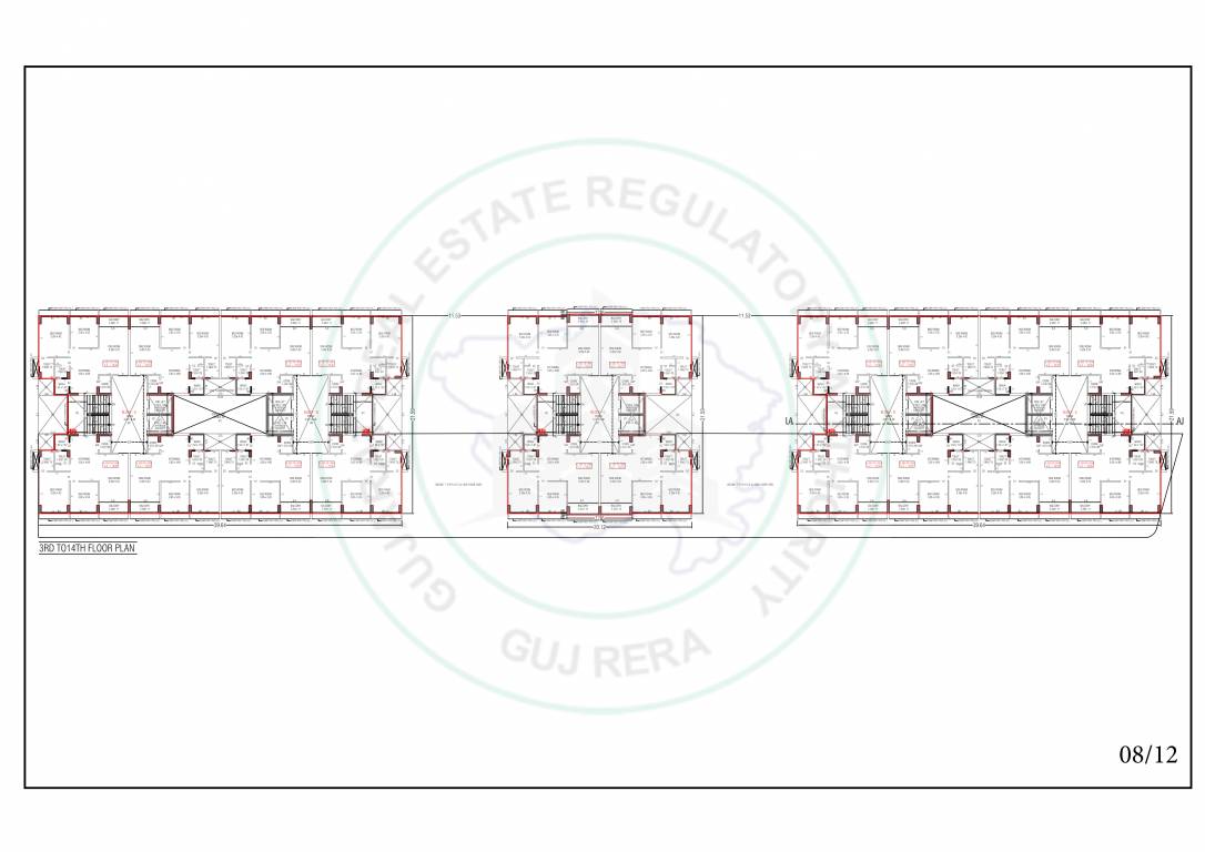  bilvam Block A,B,C,D,E Cluster Plan from 3rd to 14th Floor