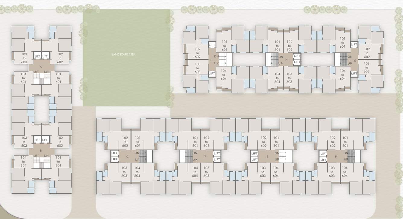  vatsalya hill stone Tower 3 (G+H+I) Cluster Plan