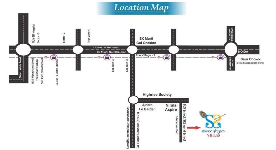  shree shyam luxury villas Location Plan