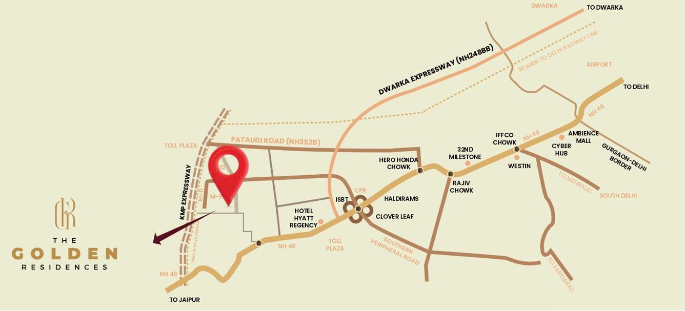  the golden city floors Location Plan