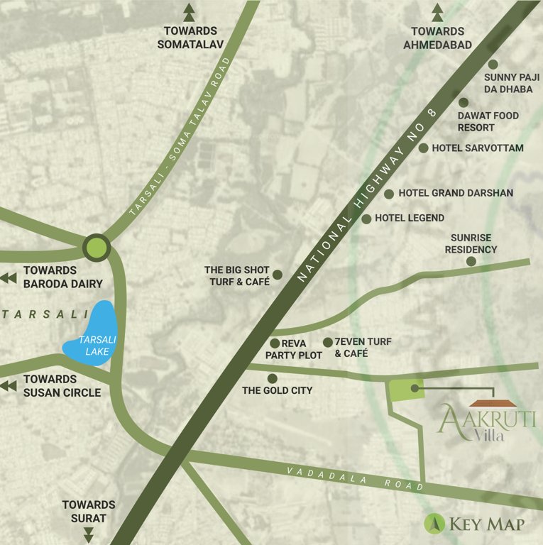  aakruti villa Location Plan