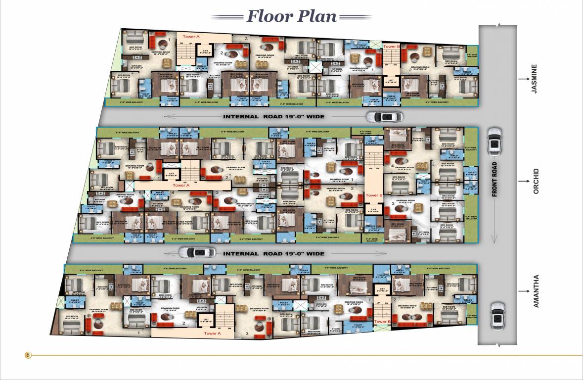 antalya heights block g Tower 1 Cluster Plan
