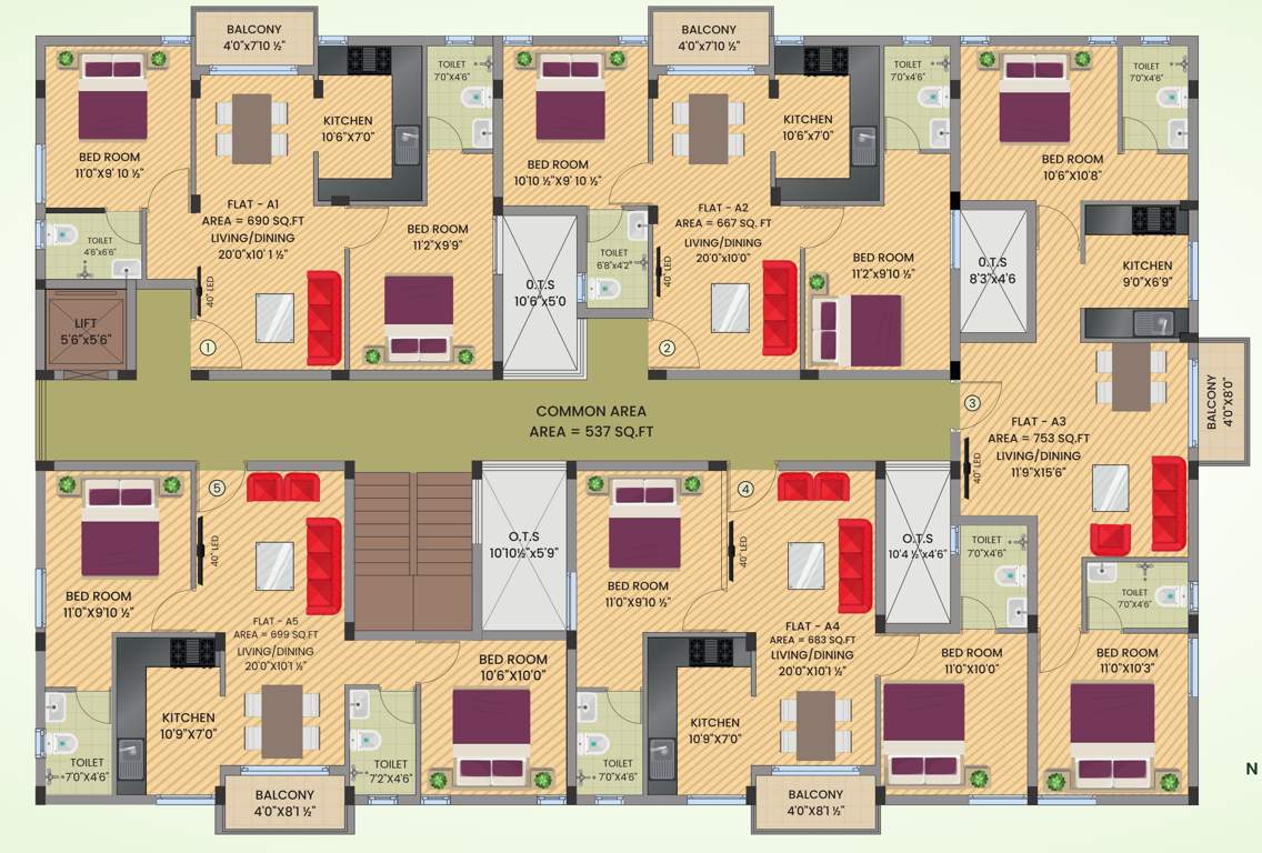  mr residency Cluster Plan