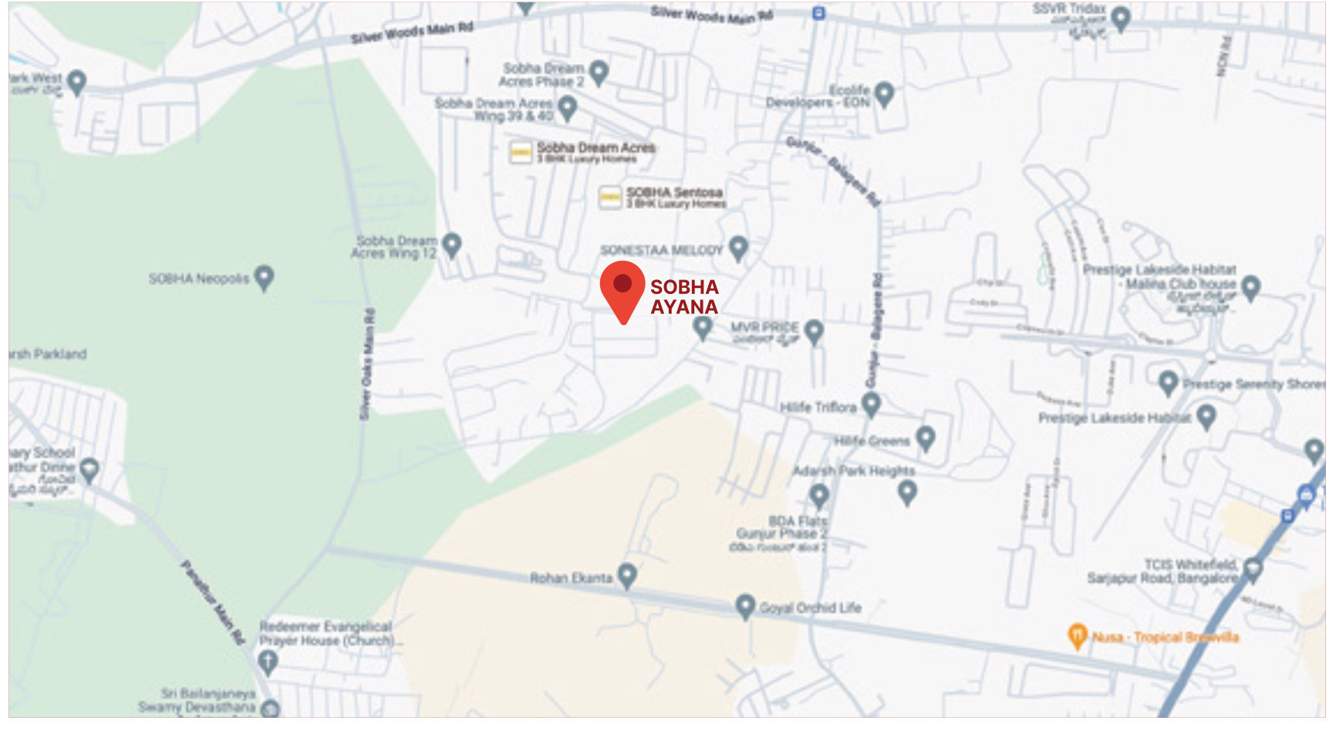  ayana at dream acres wing 60 to 71 Location Plan