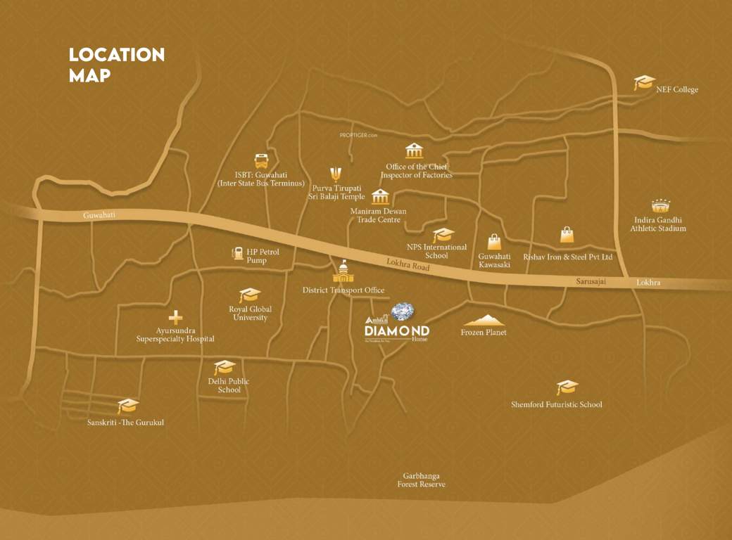 diamond home Location Plan