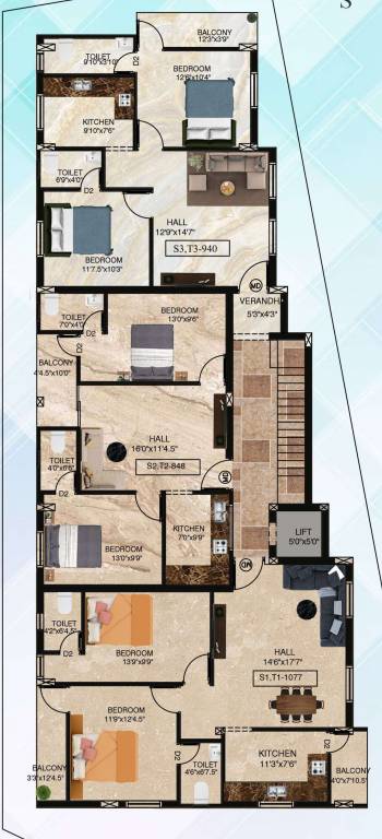  icf colony Tower A Cluster Plan