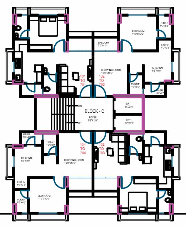  jannat phase 2 Tower C Cluster Plan