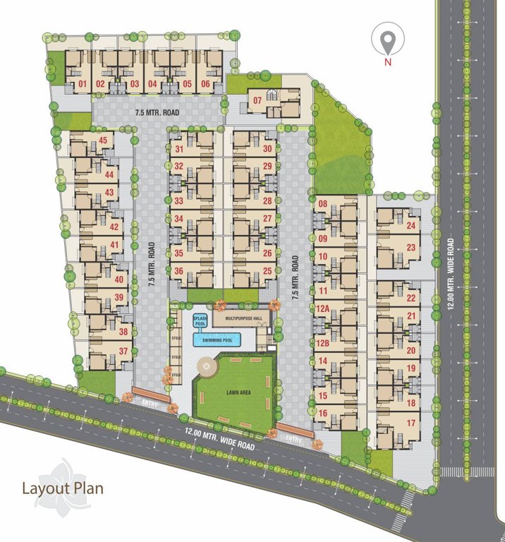  sapan villa and raw houses Layout Plan