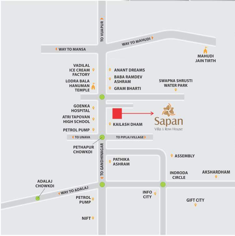 sapan villa and raw houses Location Plan