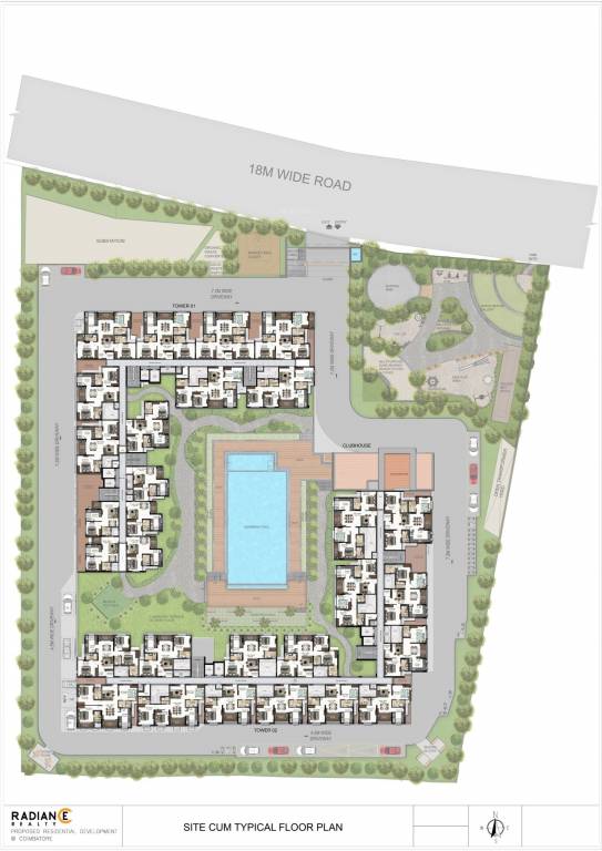 riverwoods Tower 1 Cluster Plan from 1st to 13th Floor