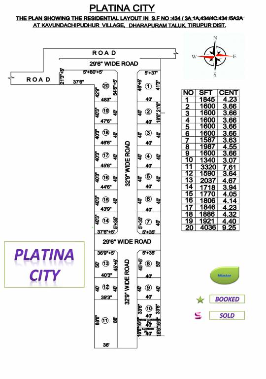  platina city Layout Plan