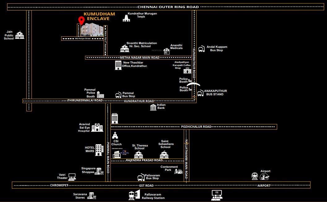  kumudham enclave Location Plan