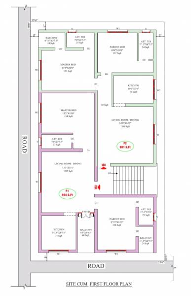 hannahs-evara Hannahs Evara Cluster Plan for 1st Floor