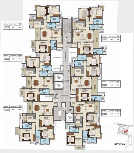  bollineni-zion A Cluster Plan from 3rd to 19th Floor