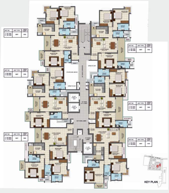  bollineni zion A Cluster Plan from 3rd to 19th Floor