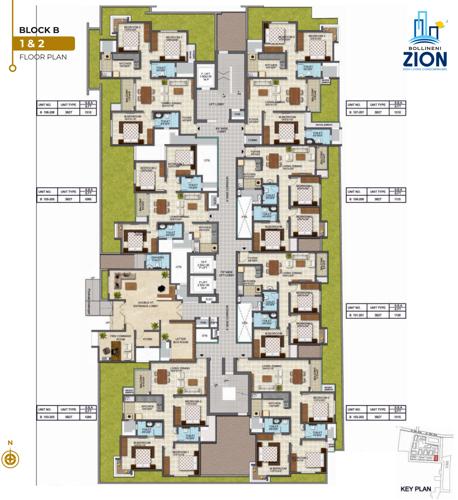  bollineni-zion B Cluster Plan from 1st to 2nd Floor