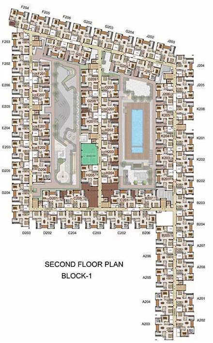  southbrooke Block   1 Cluster Plan from 1st to 5th Floor