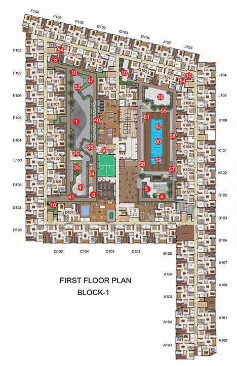  southbrooke Block   1 Cluster Plan from 1st to 5th Floor