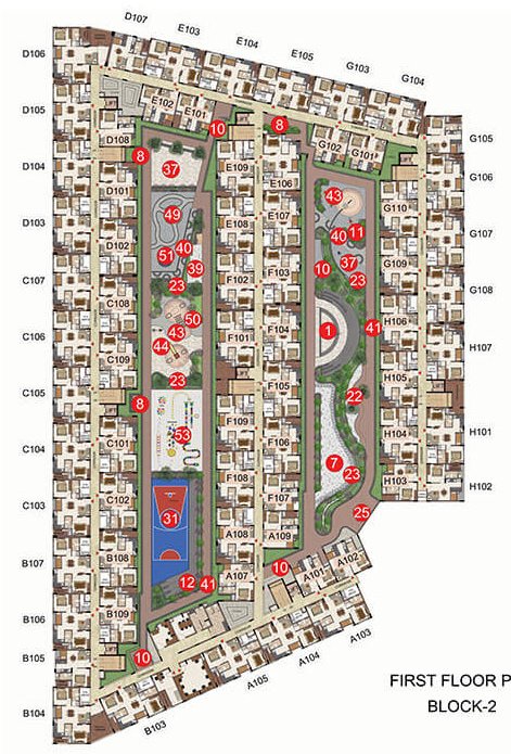  southbrooke Block   2 Cluster Plan from 1st to 5th Floor