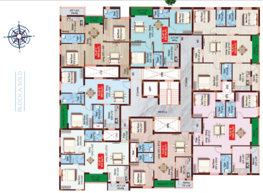  elanza Tower A Cluster Plan from 1st to 5th Floor