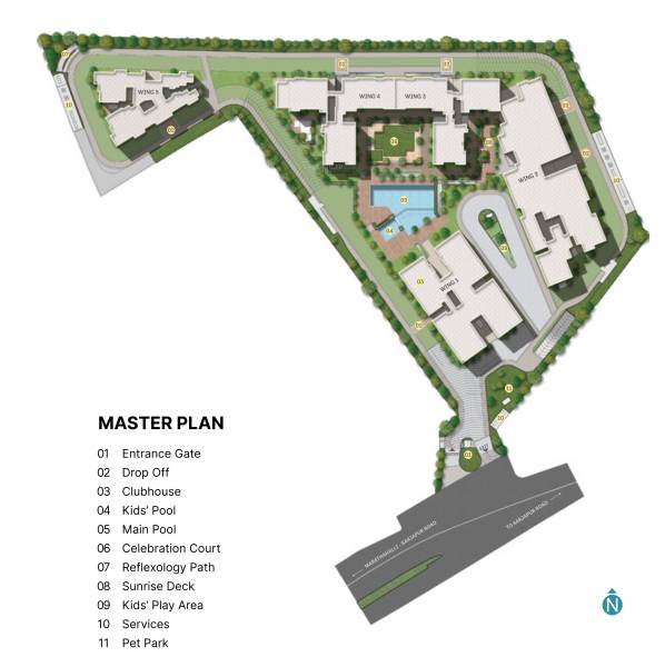  sobha-infinia-phase-2a-block-5-wing-5 Master Plan
