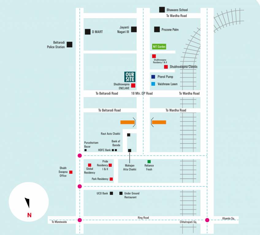 shubh swapn arcade Location Plan