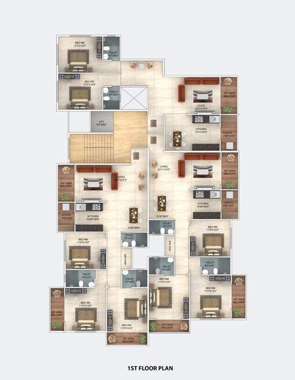  amar bhupali c h s Amar Bhupali C H S Cluster Plan for 1st Floor