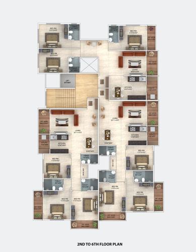  amar-bhupali-c-h-s Amar Bhupali C H S Cluster Plan from 2nd to 6th Floor