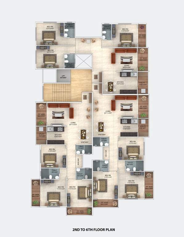  amar bhupali c h s Amar Bhupali C H S Cluster Plan from 2nd to 6th Floor