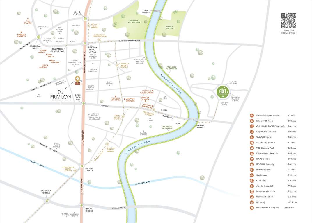the privilon Location Plan