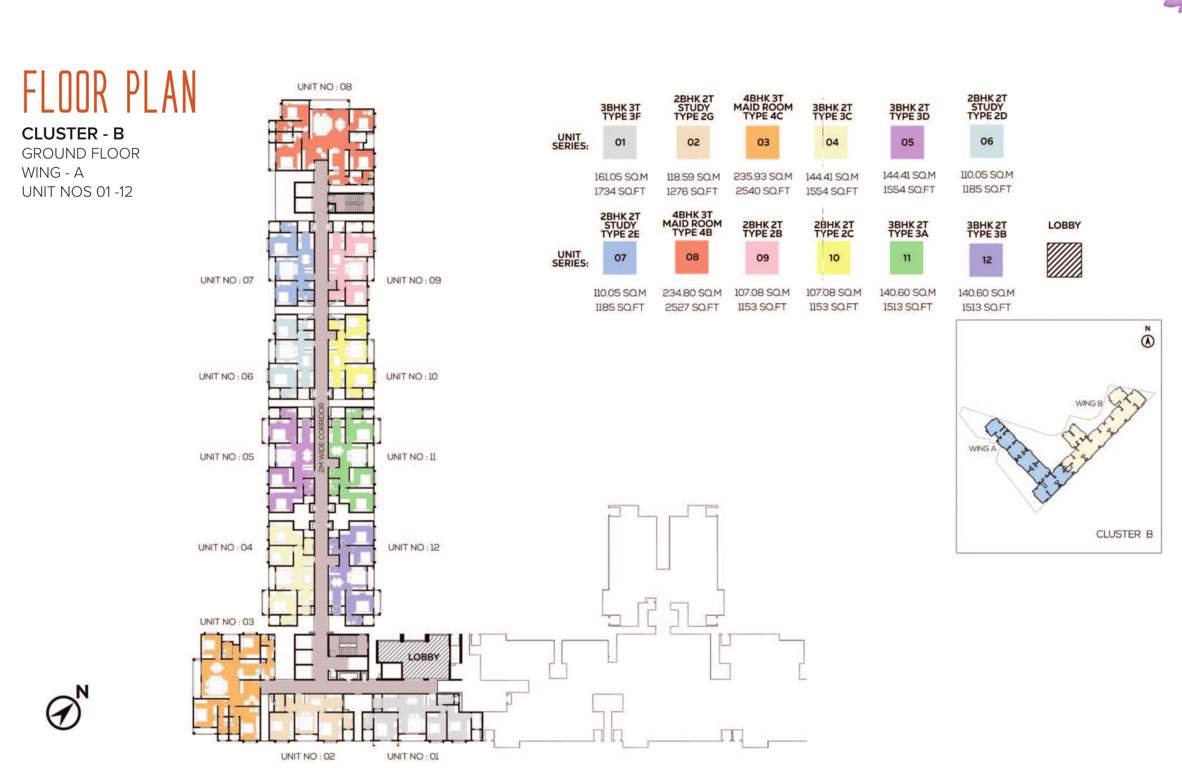  valencia Brillio Wing A Cluster Plan For 1st To 12th Floor