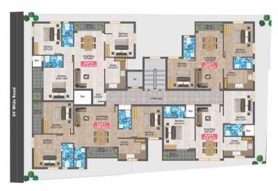  flora-emerald GP Flora Emerald Cluster Plan from 1st to 3rd Floor