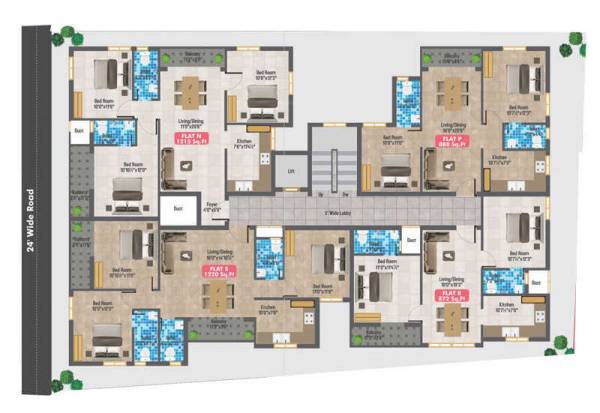  flora-emerald GP Flora Emerald Cluster Plan from 1st to 3rd Floor