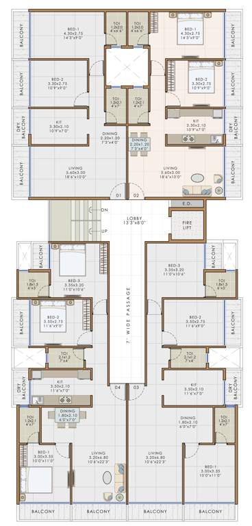  sai bliss Sai Bliss Cluster Plan from 2nd to 7th Floor
