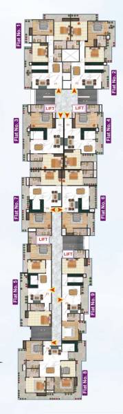  sky-castle Tower 1 Cluster Plan