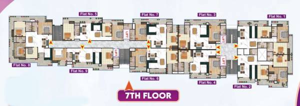  sky-castle Tower 1 Cluster Plan for 7th Floor
