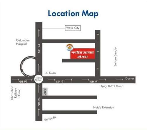  janhit-awas-yojna-affordaval-homes Location Plan