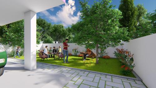  moon-flower Landscape Garden and Tree Planting