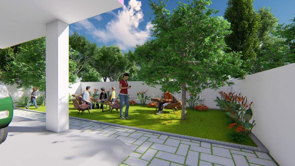  moon flower Landscape Garden and Tree Planting