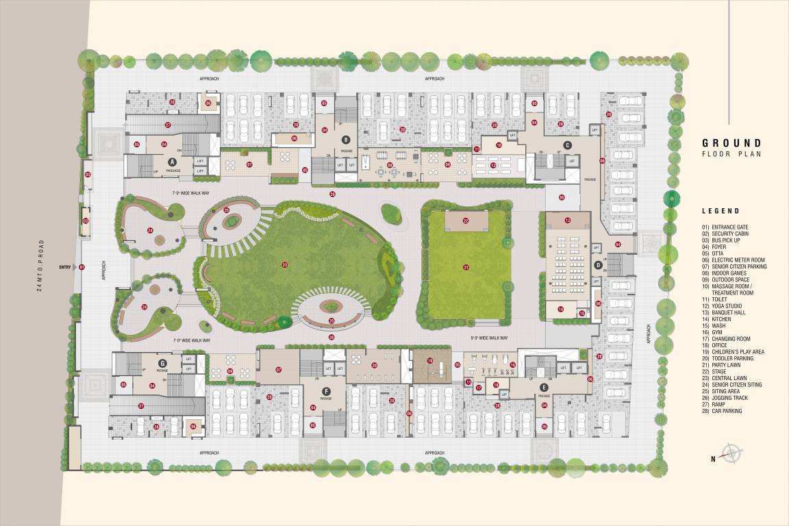 la maison Block A Cluster Plan for ground