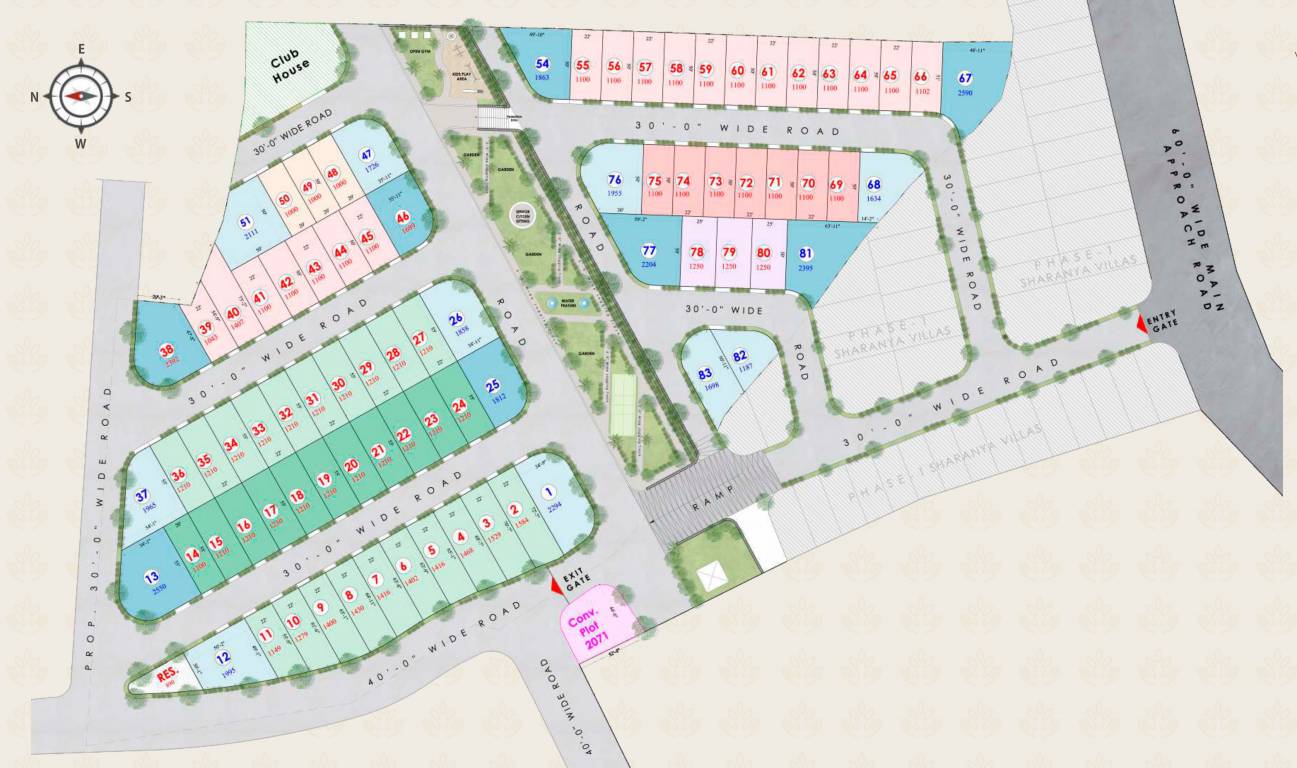 dhyanam villas Layout Plan
