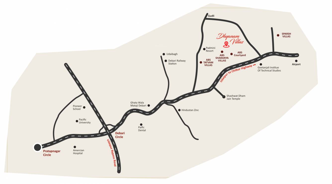 dhyanam villas Location Plan