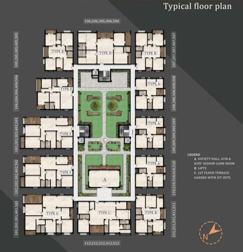  saraswati-ratna-kunja Saraswati Ratna Kunja Cluster Plan from 1st to 5th Floor