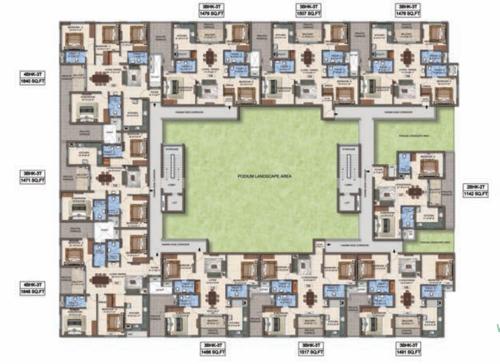  neptune-phase-2 Marutham Neptune Phase 2 Cluster Plan For 1st Floor