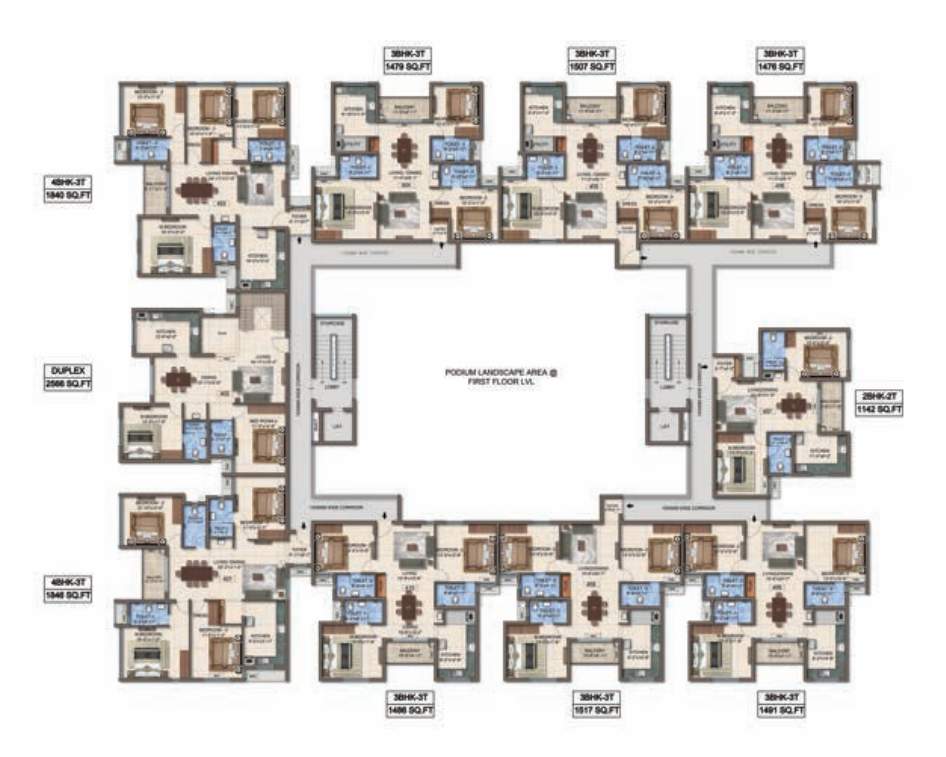  neptune phase 2 Marutham Neptune Phase 2 Cluster Plan For 4th Floor