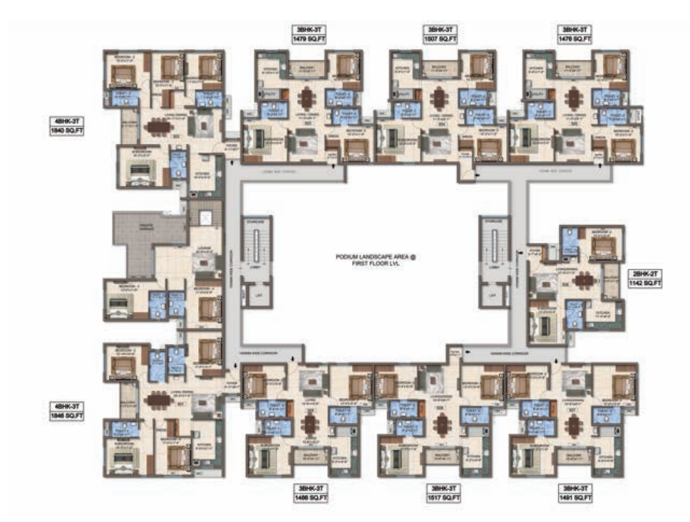  neptune phase 2 Marutham Neptune Phase 2 Cluster Plan For 5th Floor