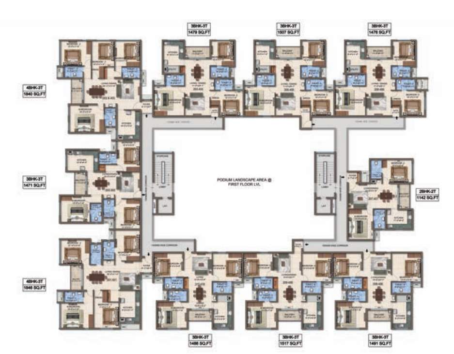 neptune phase 2 Marutham Neptune Phase 2 Cluster Plan From 2nd To 3rd Floor