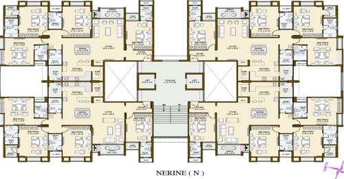  suraj-48-phase-1 Tower N Cluster Plan from 1st to 13th Floor