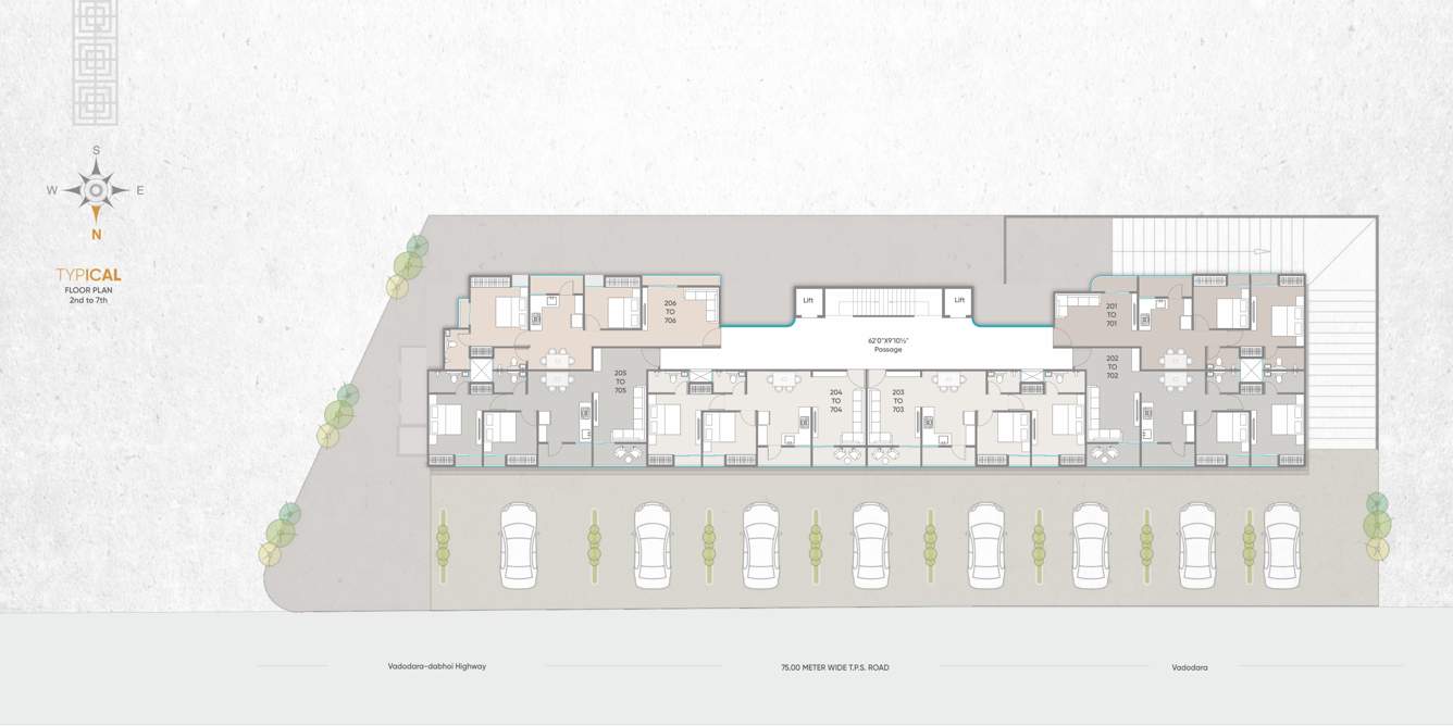  radhekrishna landmark Tower 01 Cluster Plan
