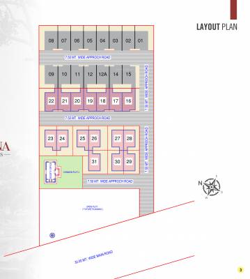  bunglows Layout Plan